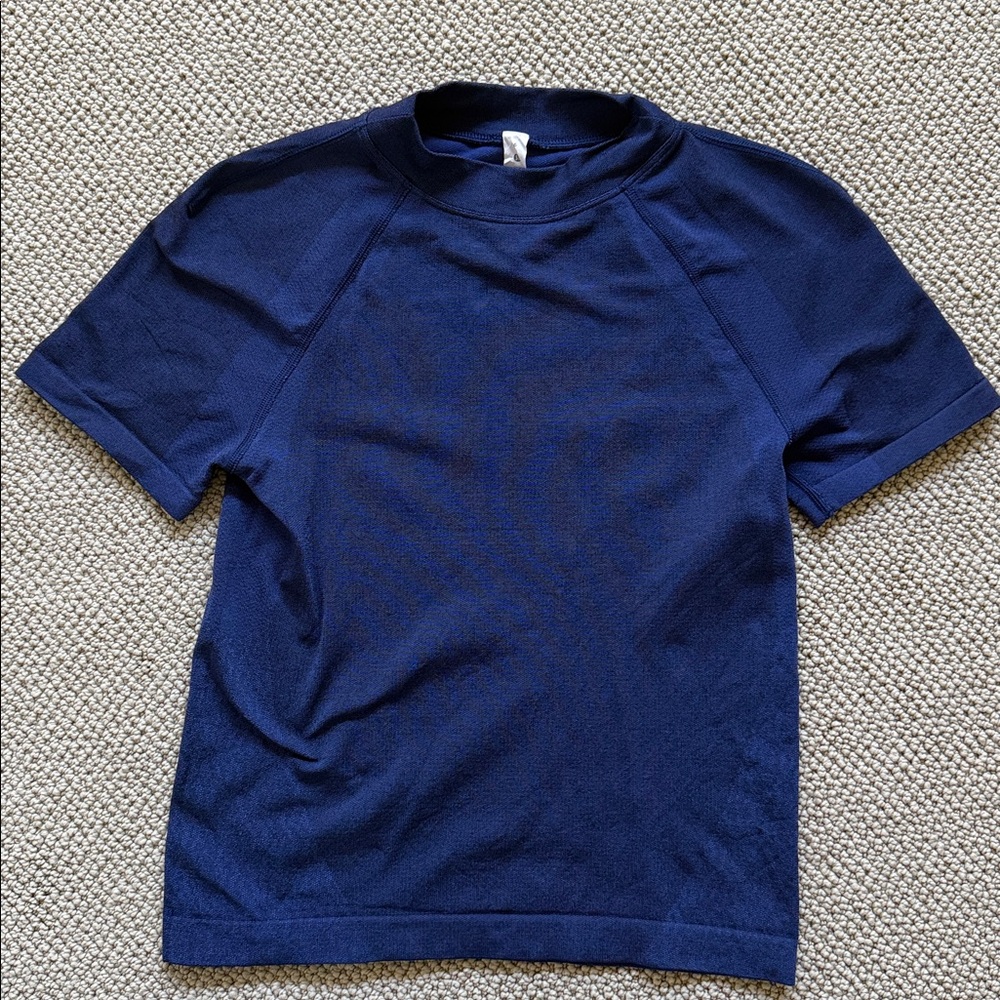 Lululemon Navy Blue Short Sleeve Top